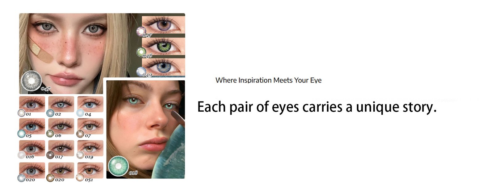 Colored contact lens inspiration collection