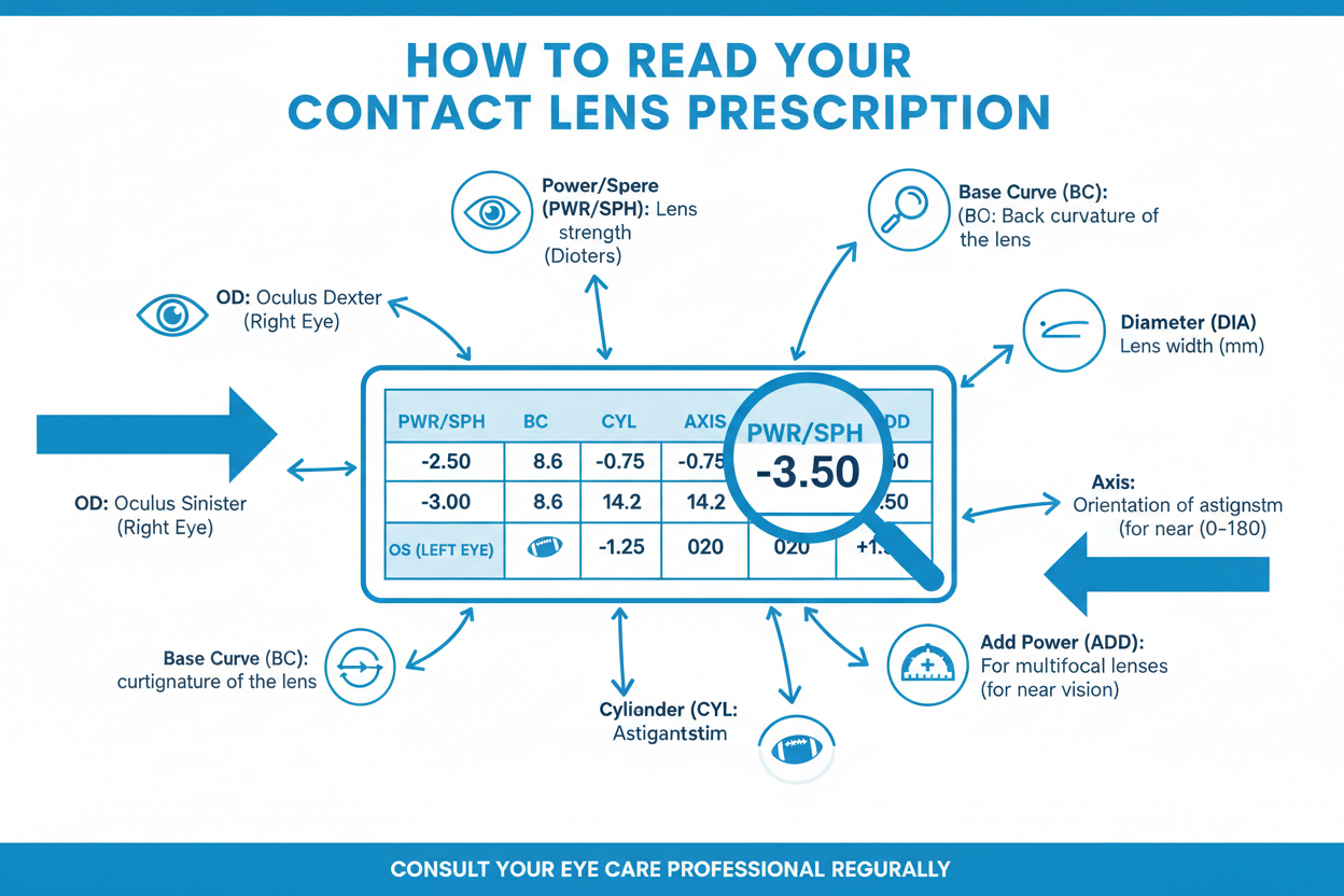 Contact Lens Prescription Explained: How to Read Contact Lens Prescription