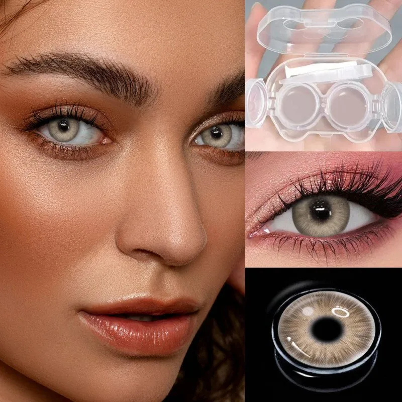 Kit kanta sentuh Meitong Halloween 3D Devil's Eye, kotak gel krim dengan cermin,