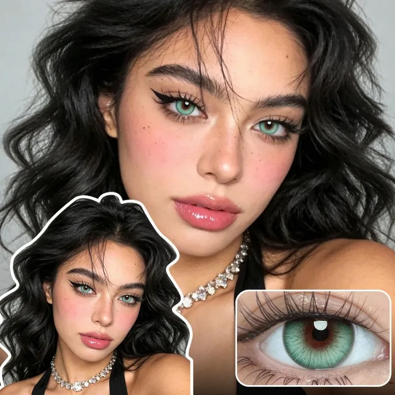 Kanta sentuh kosmetik New York Green Little Devil Eye Contact - Melembapkan dan