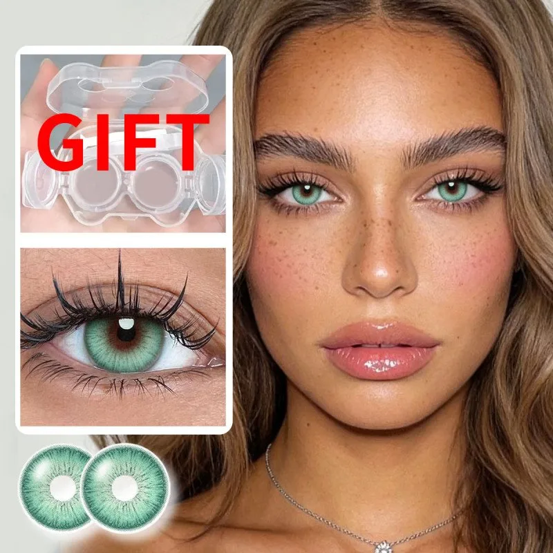 Kanta sentuh kosmetik New York Green Little Devil Eye Contact - Melembapkan dan
