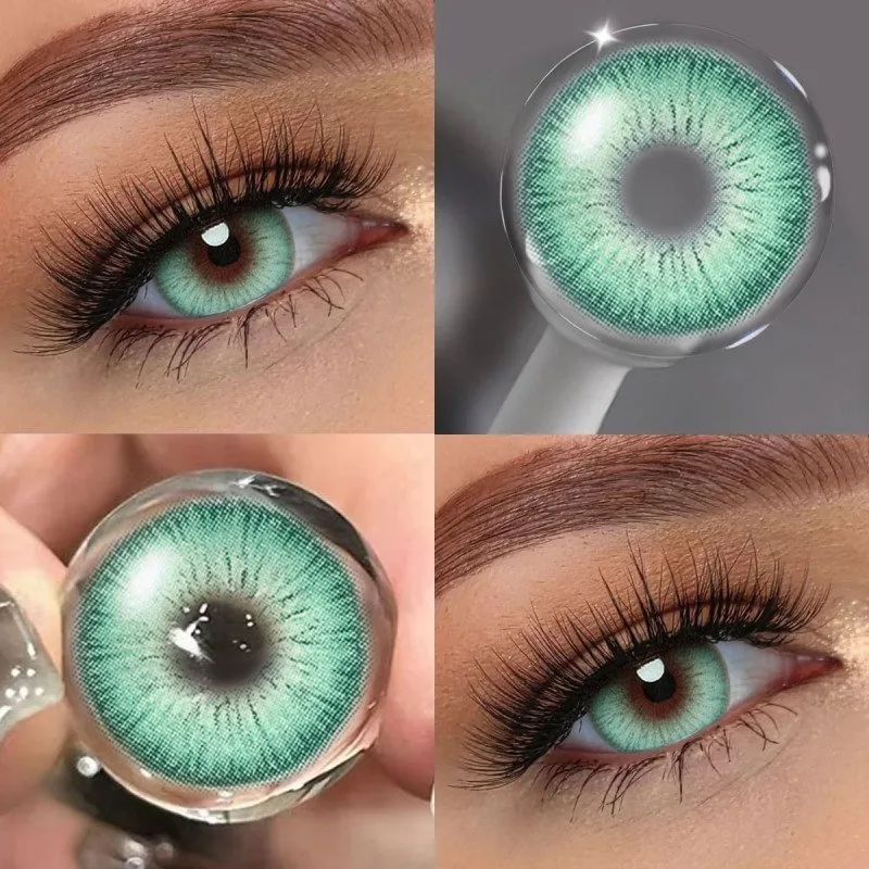 Kanta sentuh kosmetik New York Green Little Devil Eye Contact - Melembapkan dan